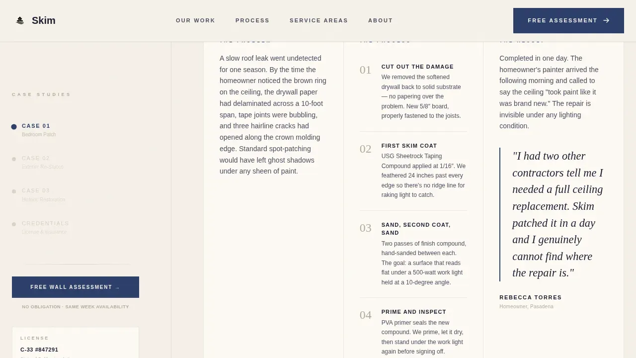Certified Stucco Craftsperson Landing Page Template