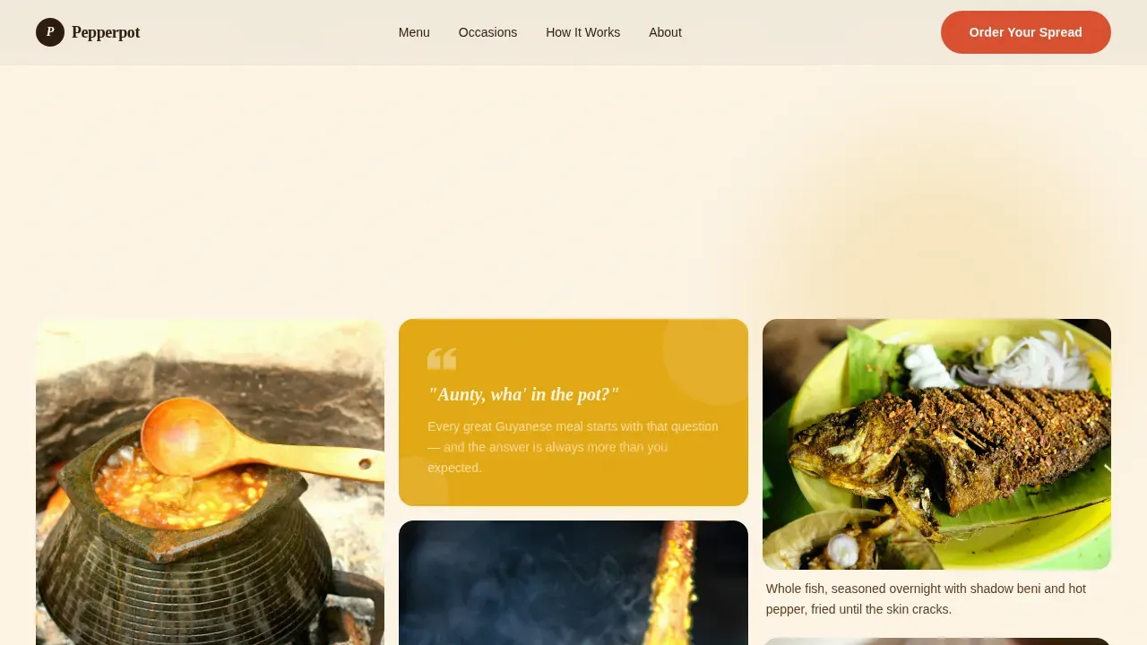 Authentic Guyanese Catering | Free Website Template | Rocket