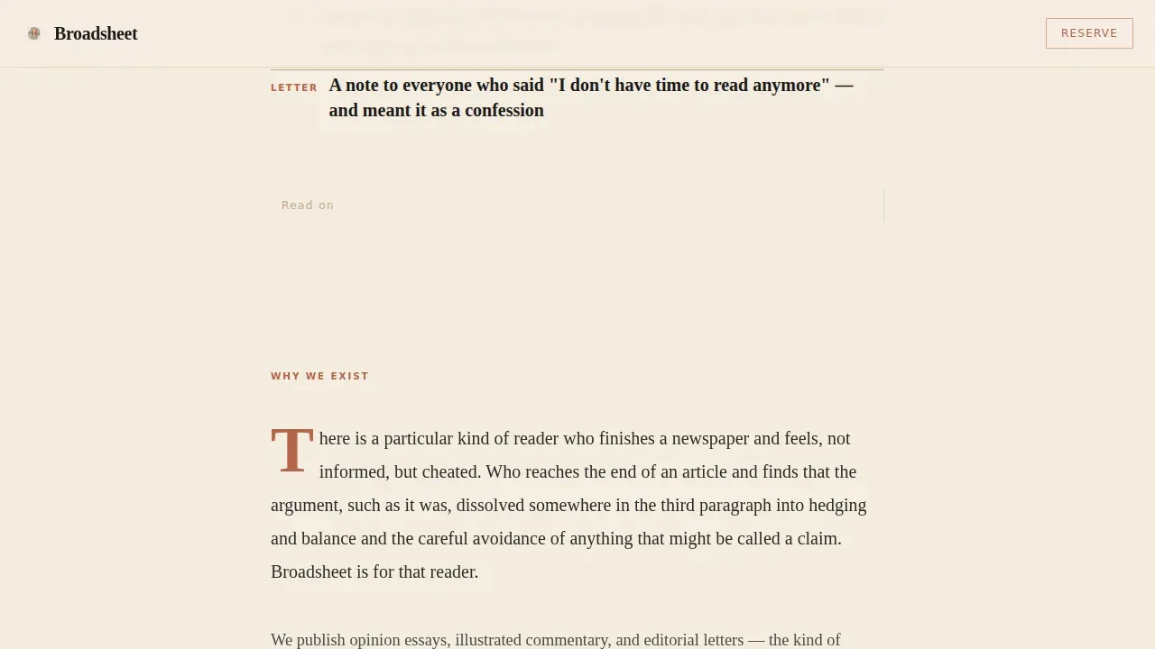 Warm Artisan Opinion Magazine Landing Page Template