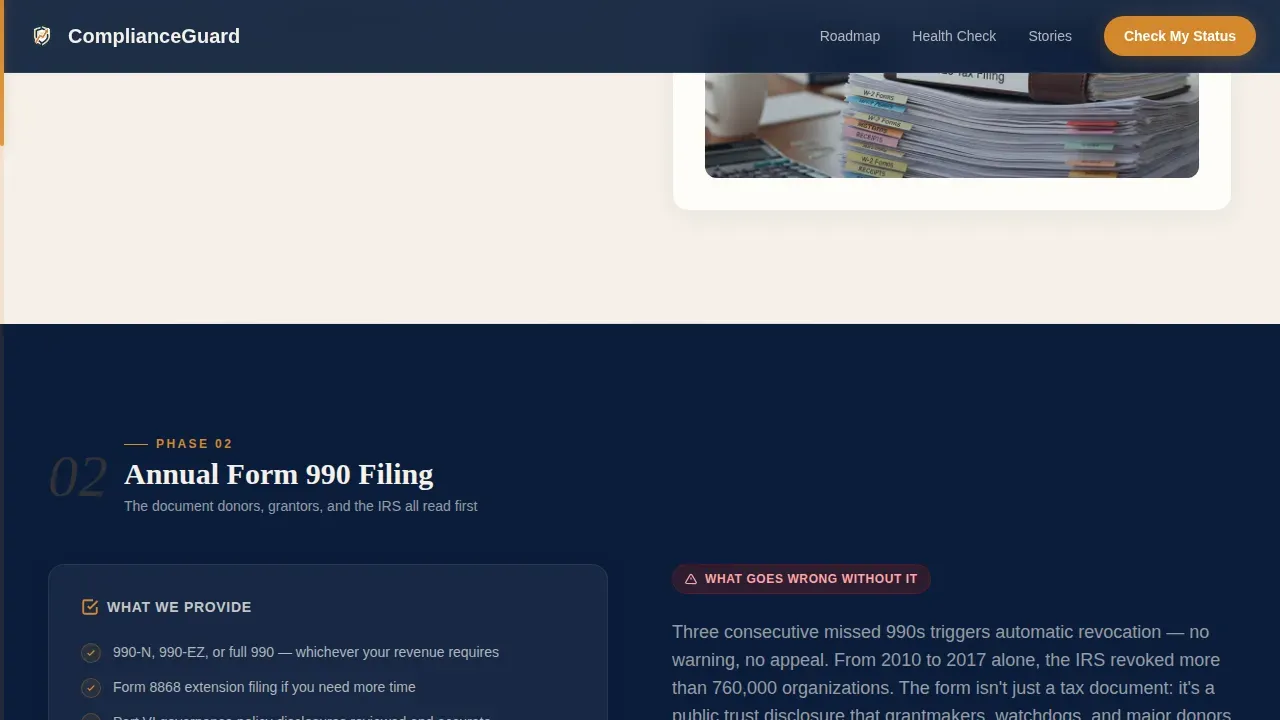 Streamlined Nonprofit Compliance | Free Website Template | Rocket