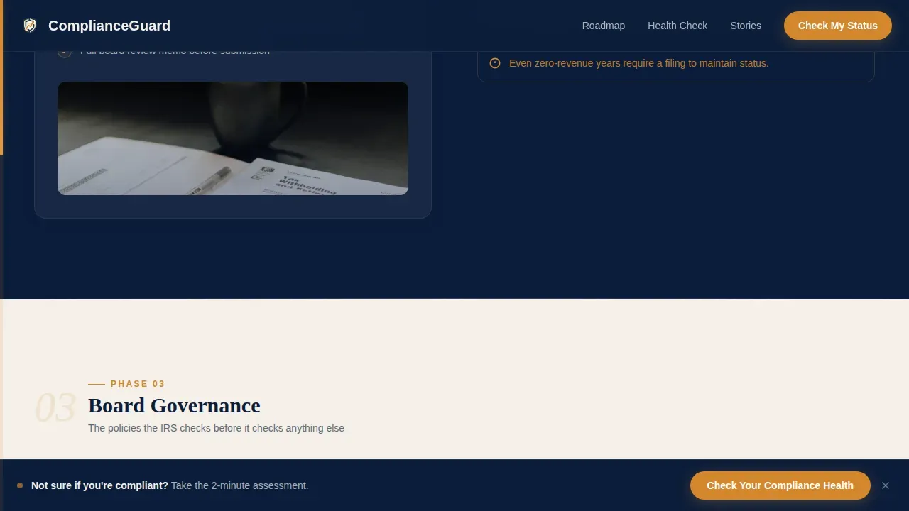 Streamlined Nonprofit Compliance | Free Website Template | Rocket