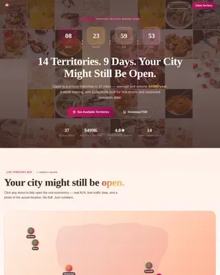 Vibrant Franchise Showcase Landing Page Template