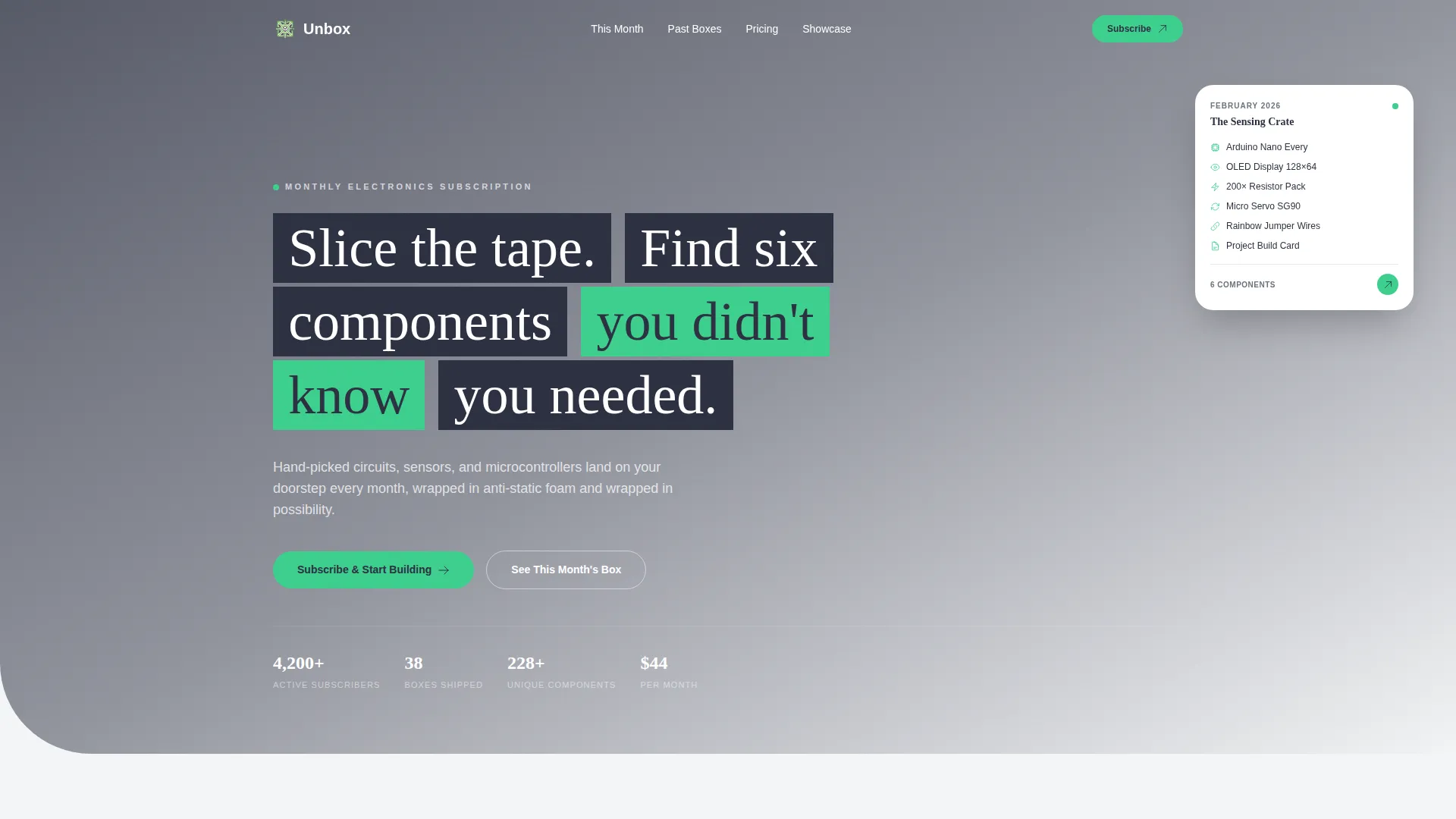 Electronics Subscription Box Landing Page Template