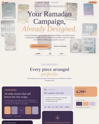 Seasonal Eid Marketing Toolkit Landing Page Template