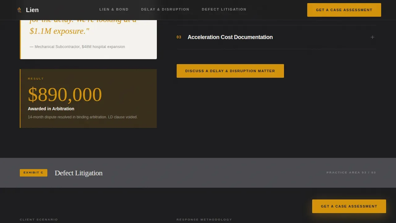 Construction Law Firm Landing Page Template