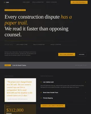 Construction Law Firm Landing Page Template