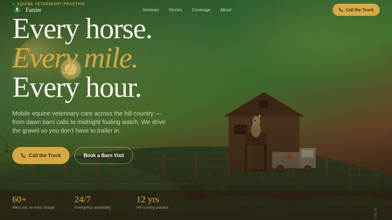 Premium Veterinary Care Landing Page Template