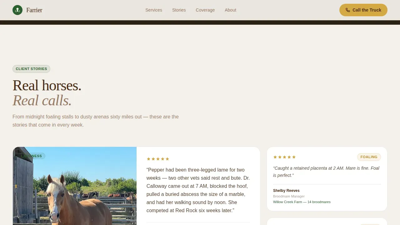 Premium Veterinary Care Landing Page Template