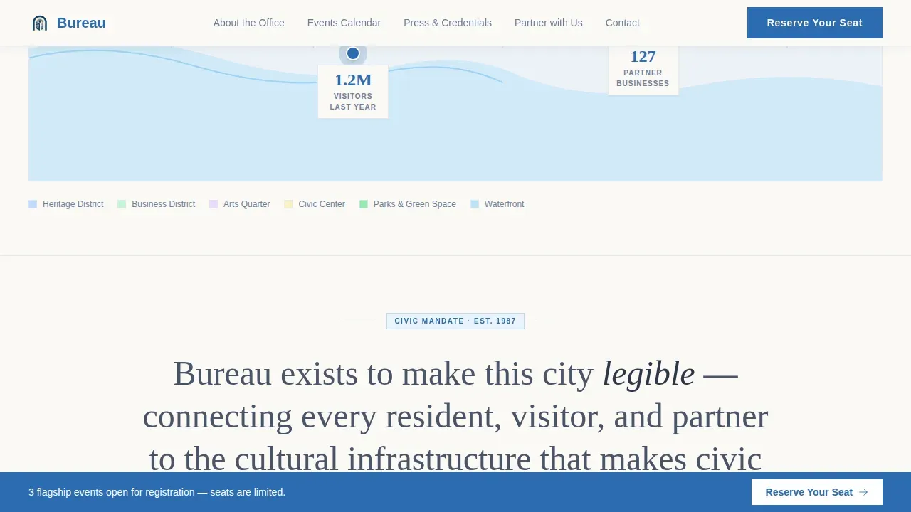 Municipal Tourism Event Registration Landing Page Template