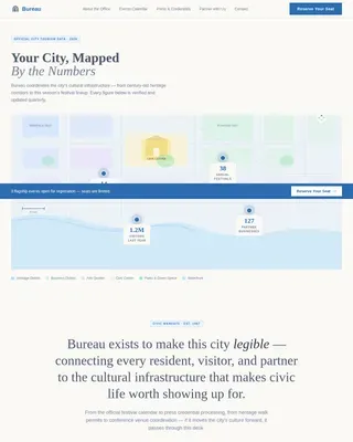Municipal Tourism Event Registration Landing Page Template