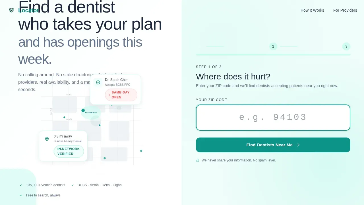 Dental Directory & Neighborhood Dentist Finder Website Template