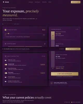 High Net Worth Individual Insurance Booking Website Template