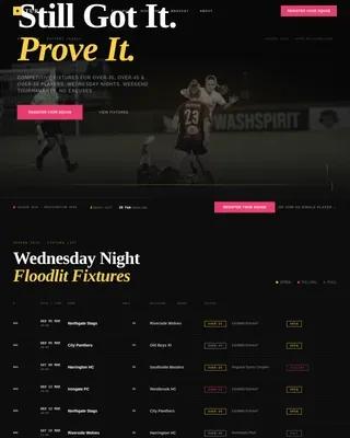 Masters Field Hockey League Landing Page Template