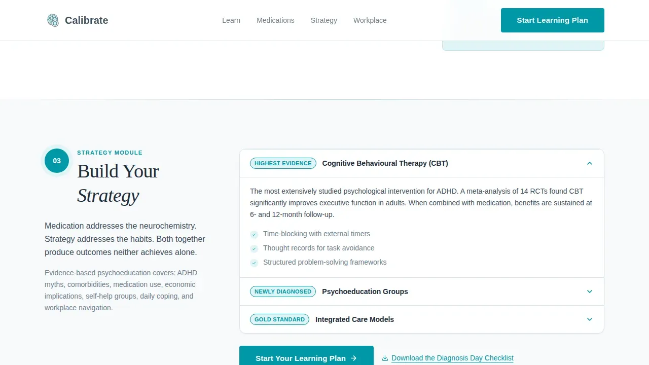 ADHD Care Education Website Template