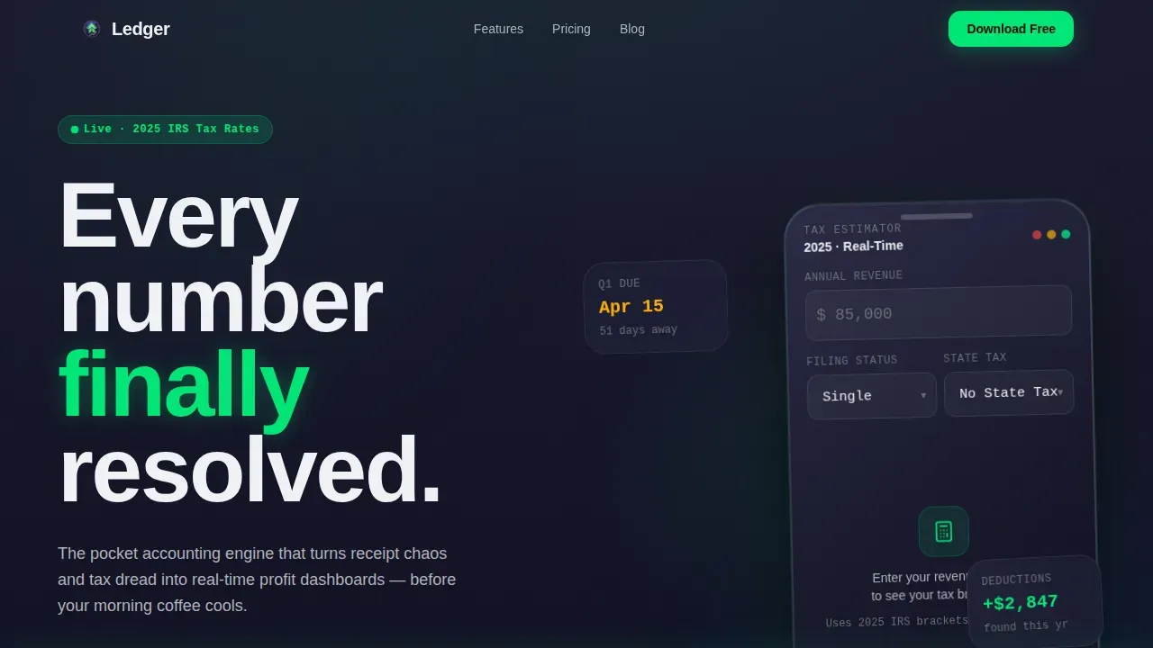 Accounting Digital Presence Reviews & Social Proof Website Template