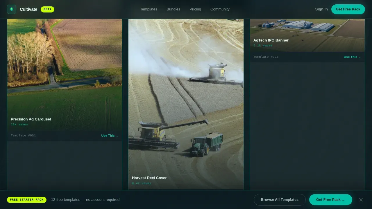 Bold Seasonal Agriculture Social Media Landing Page