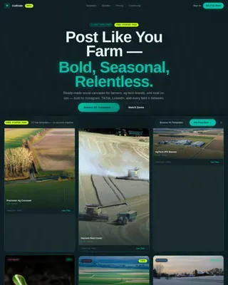 Bold Seasonal Agriculture Social Media Landing Page