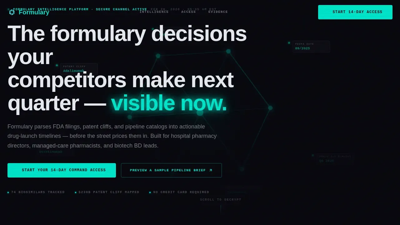 Advanced Pharmaceutical Digital Presence Comparison Website Template