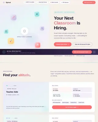 Early Childhood Careers Landing Page Template