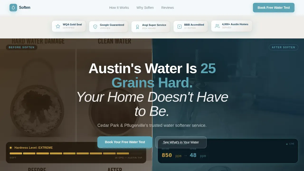 Reliable Water Treatment | Free Website Template | Rocket
