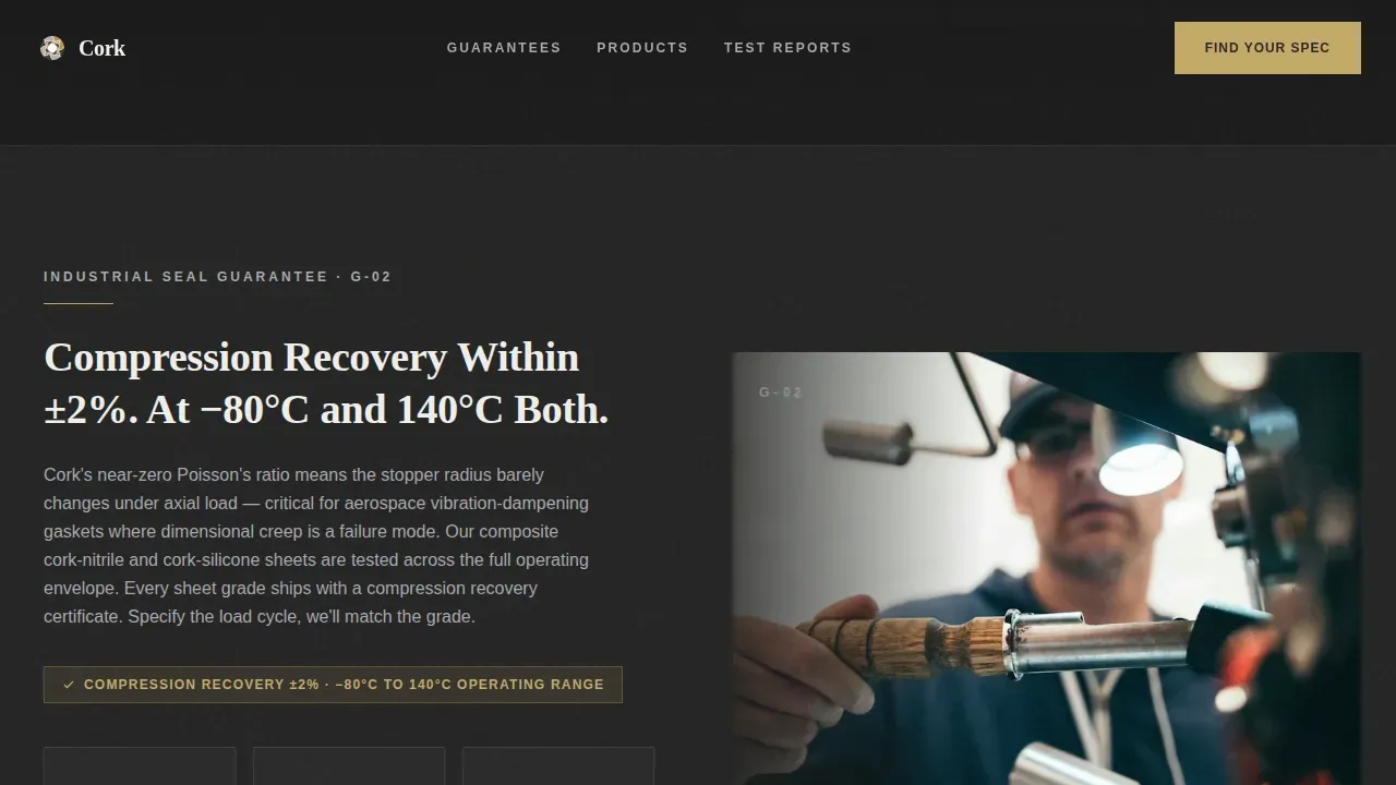 Industrial Manufacturer Landing Page Template | Guarantee-Led