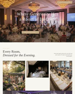 Charity Gala Event Booking Website Template