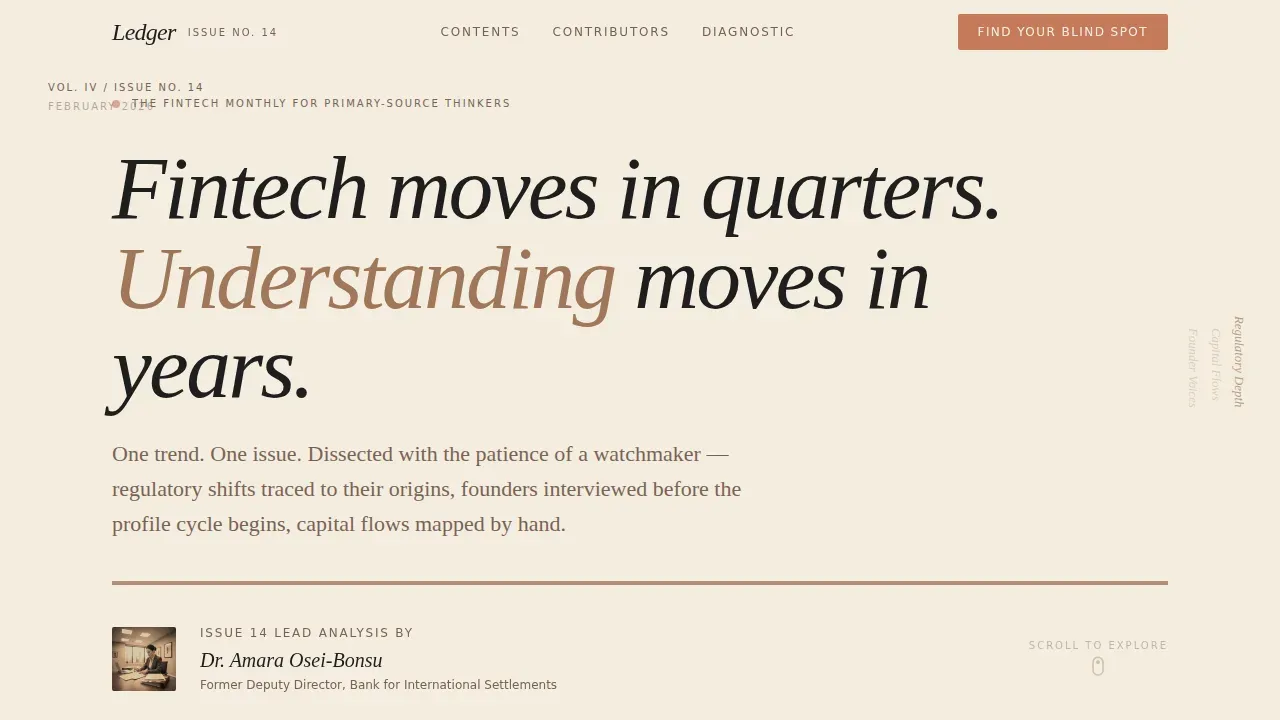 Fintech Newsletter Blog Website Template