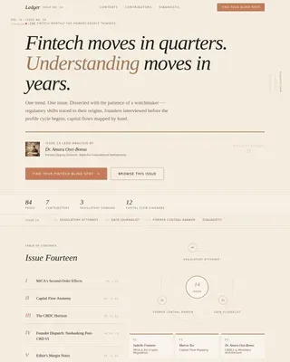 Fintech Newsletter Blog Website Template