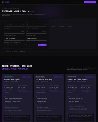 Bold Brutalist HVAC Community Forum Landing Page