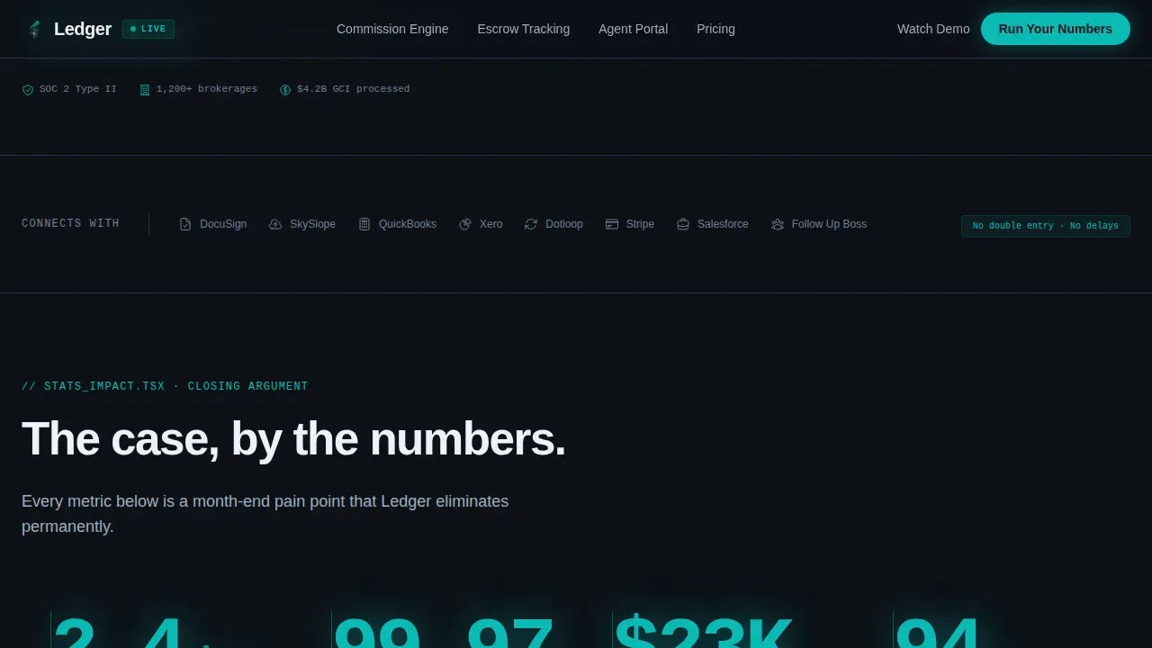 Residential Commission Accounting Landing Page Template