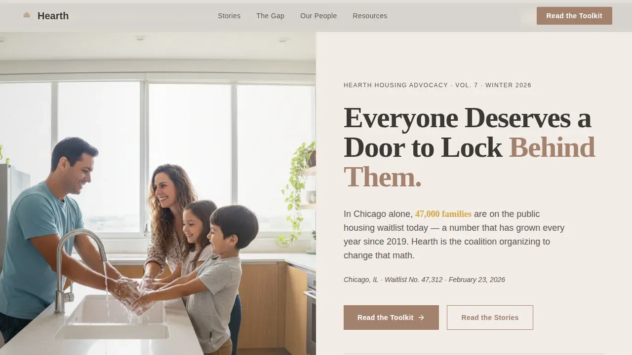 Equitable Housing Nonprofit Landing Page Template