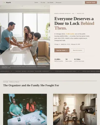 Equitable Housing Nonprofit Landing Page Template