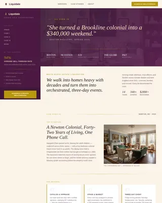 Premium Estate Liquidation Landing Page Template