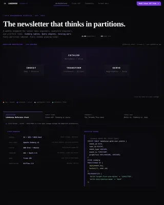 Data Lakehouse Technology Reviews Website Template