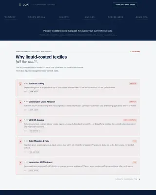 Industrial Powder Coating Landing Page Template