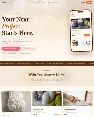Arts & Crafts Store Professional Website Template