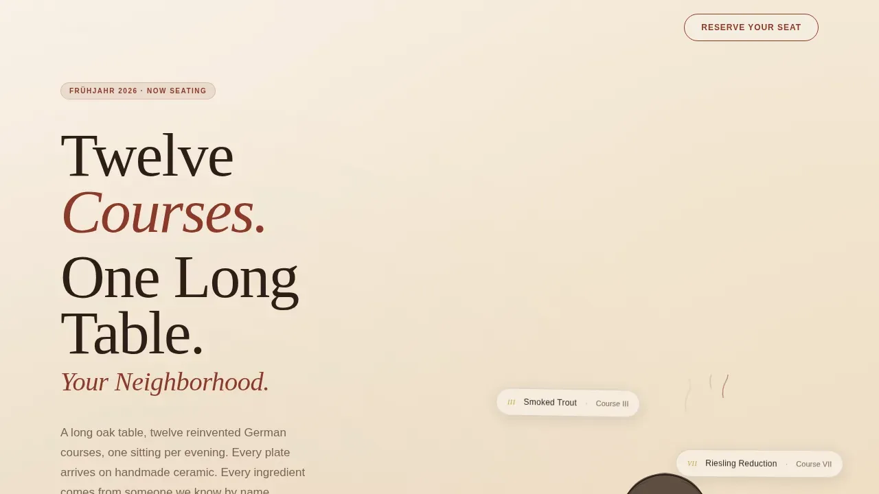 Warm German Tasting Landing Page Template