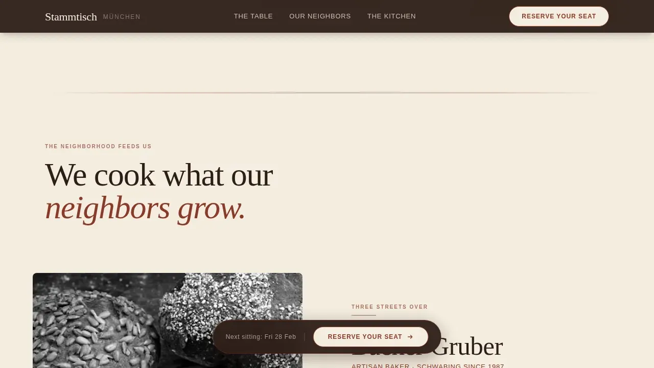 Warm German Tasting Landing Page Template