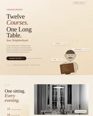 Warm German Tasting Landing Page Template