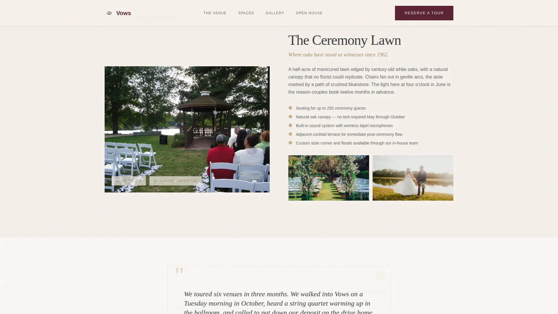 Wedding Venue Booking Website Template