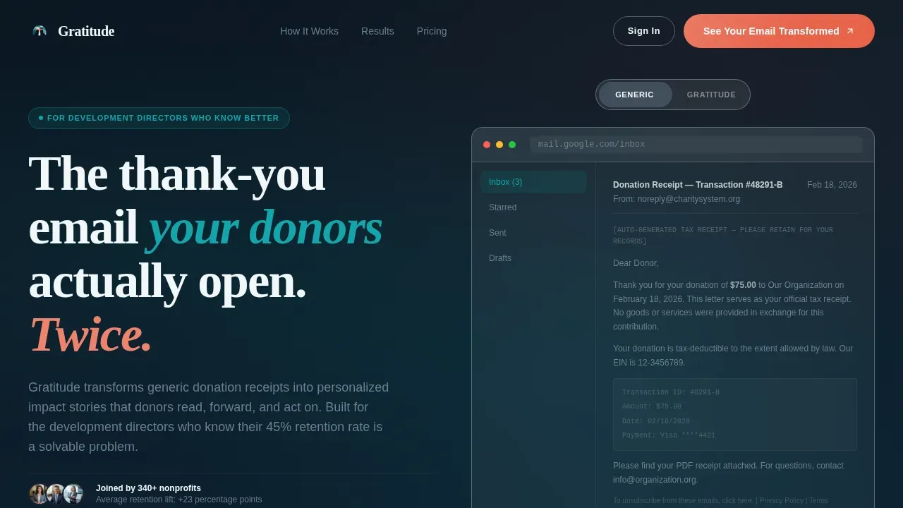 Smart Donor Engagement Landing Page Template