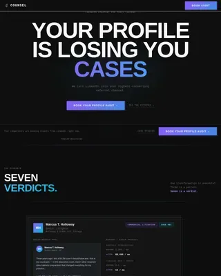 Lawyer LinkedIn Profile Landing Page Template