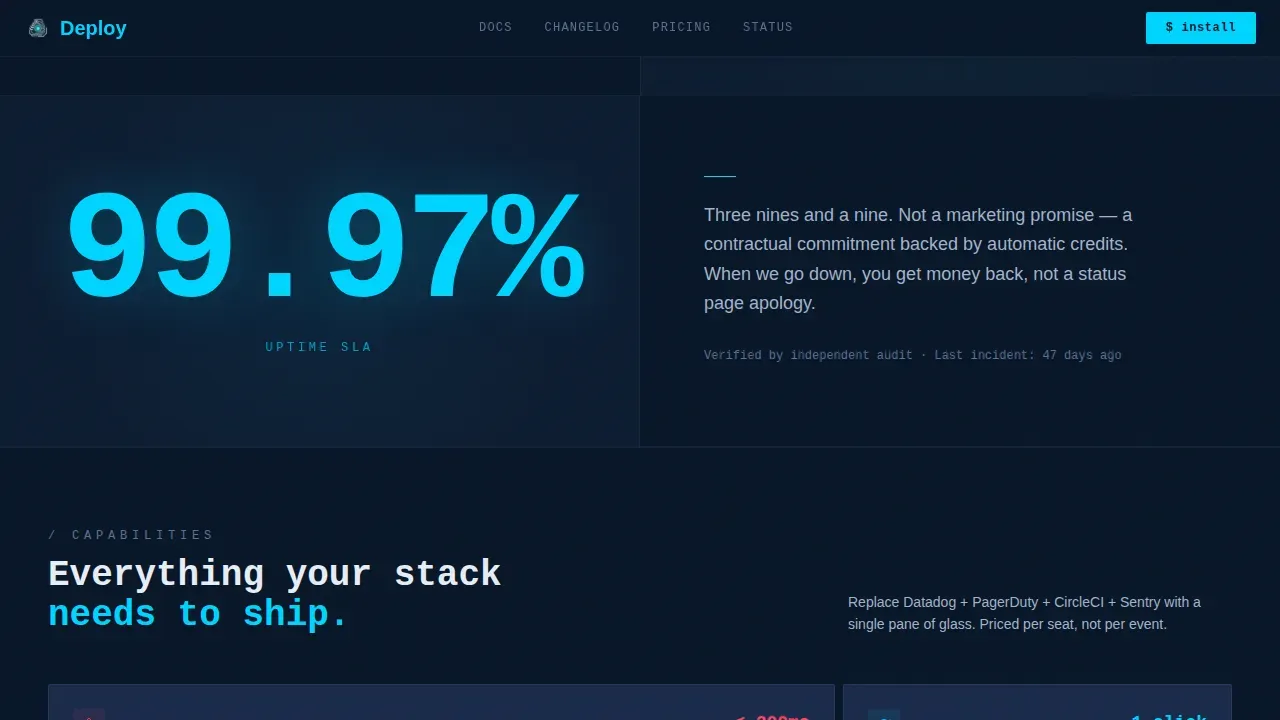 Cutting-Edge Developer Tools Landing Page Template