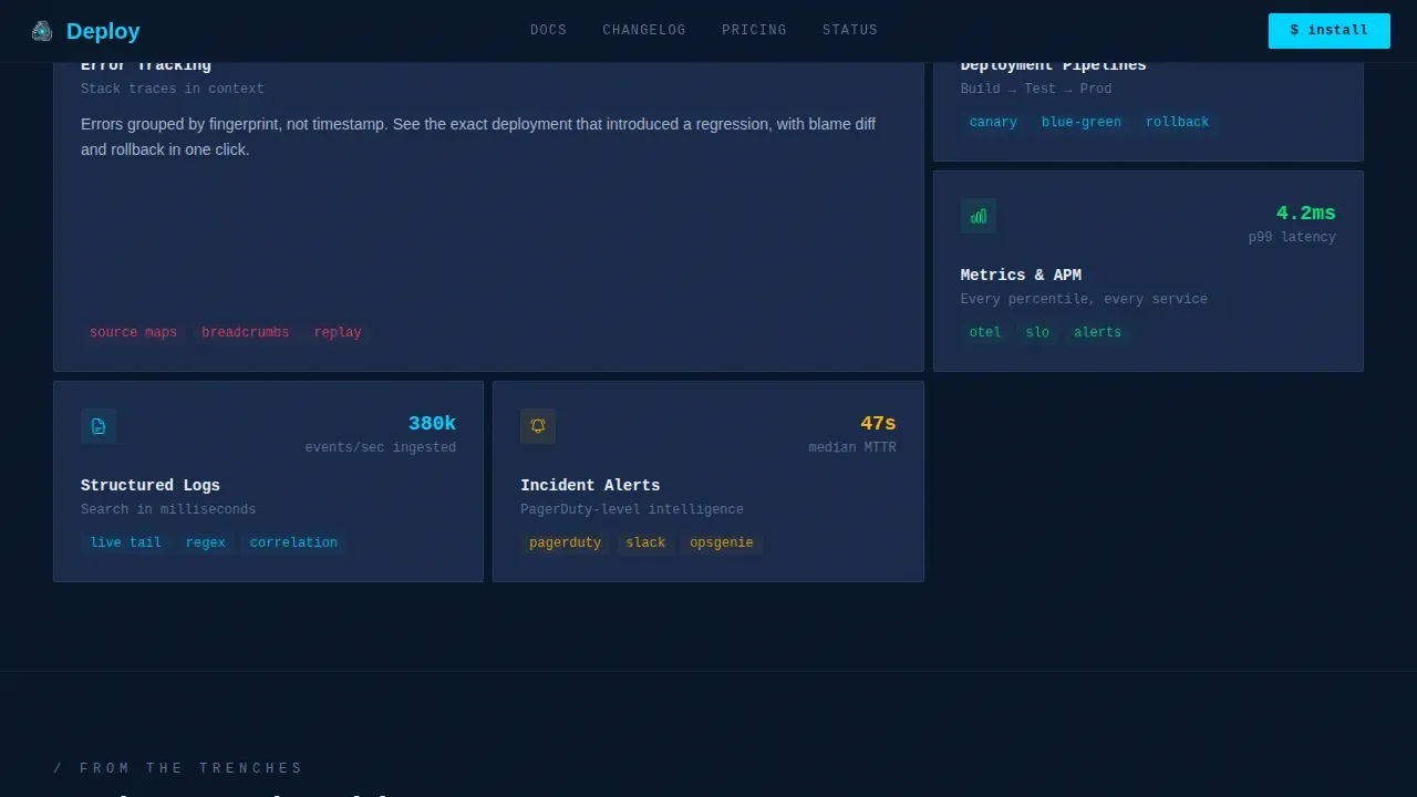 Cutting-Edge Developer Tools Landing Page Template