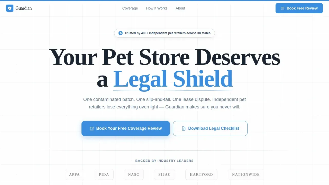 Trusted Pet Store Landing Page Template