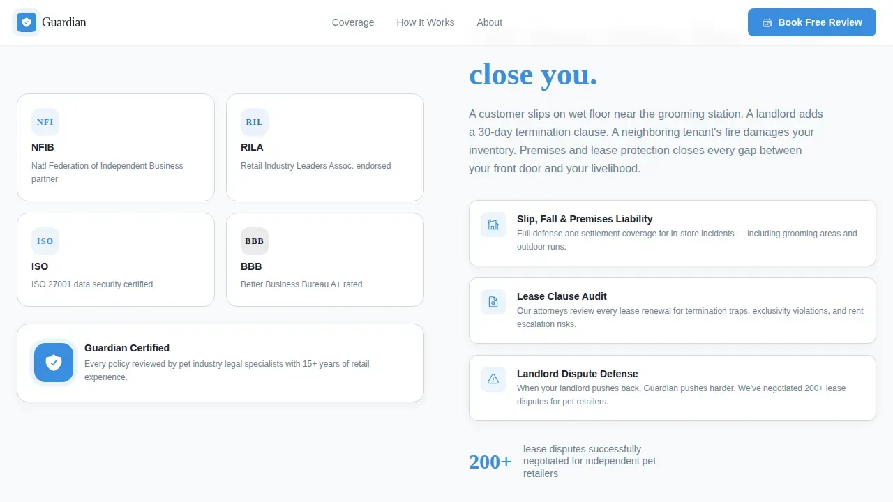 Trusted Pet Store Landing Page Template