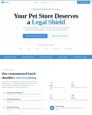 Trusted Pet Store Landing Page Template