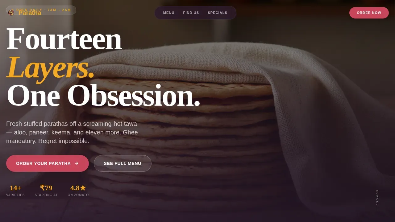 Authentic Neighborhood Dining Landing Page Template