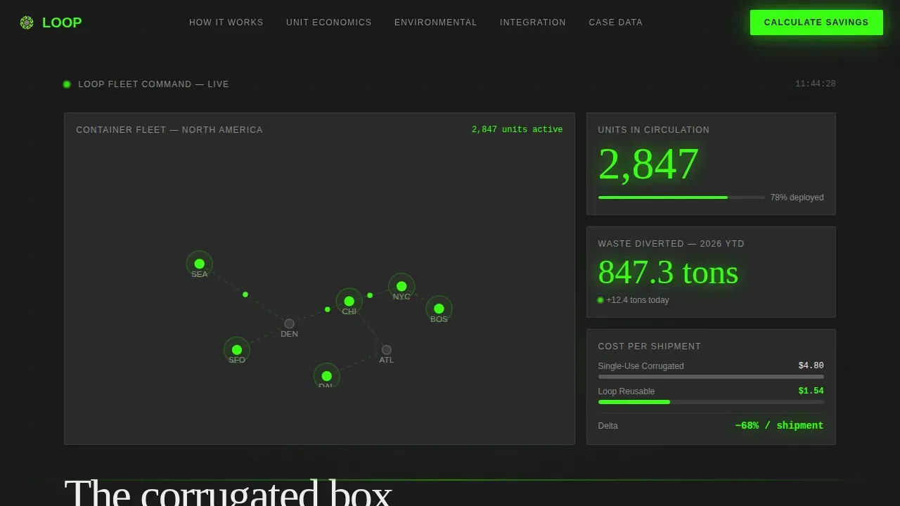 Smart Logistics Platform Landing Page Template