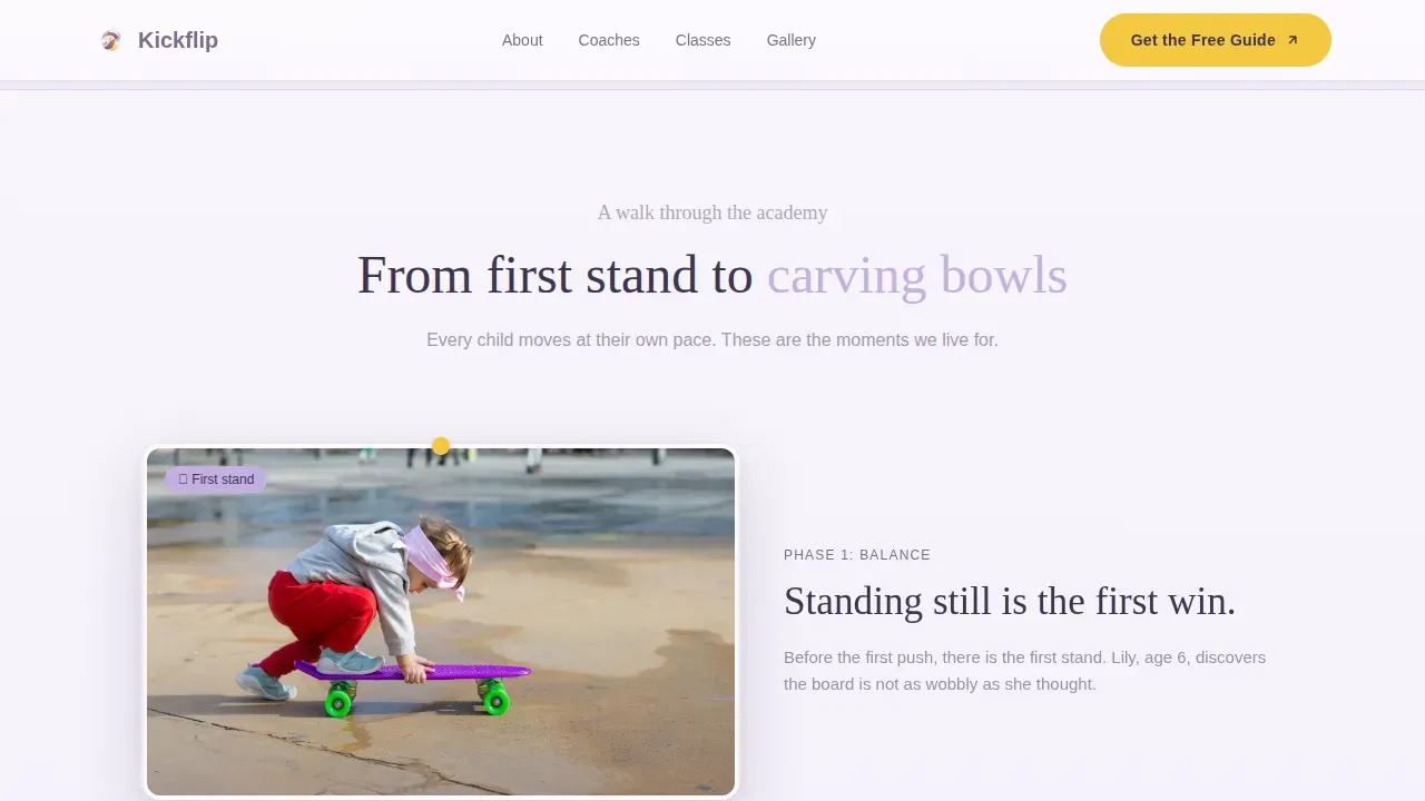 Dynamic Youth Skateboarding Landing Page Template